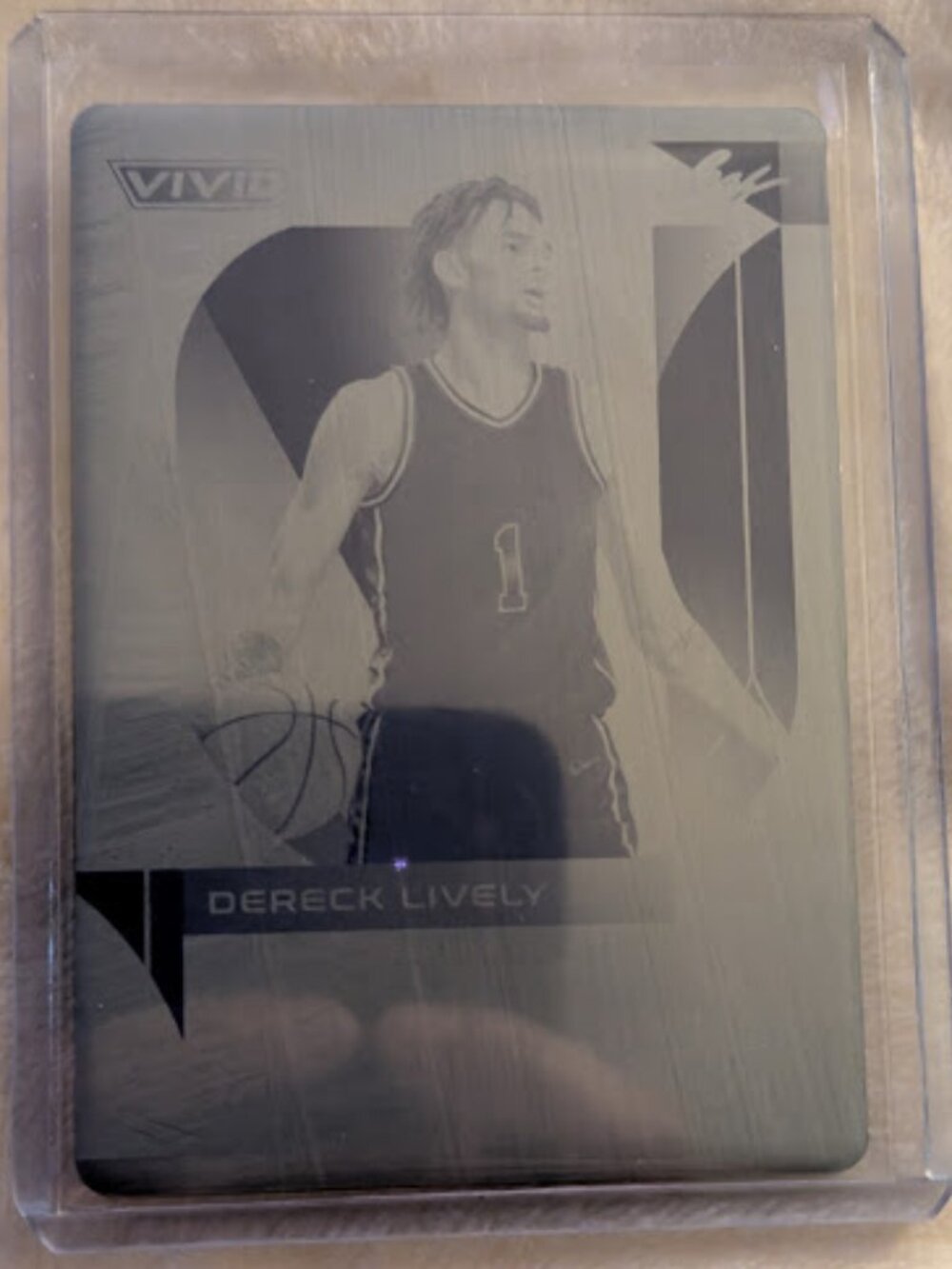 2022 Leaf Vivid Cyan Plate 1/1 DERECK LIVELY #BA-DL2